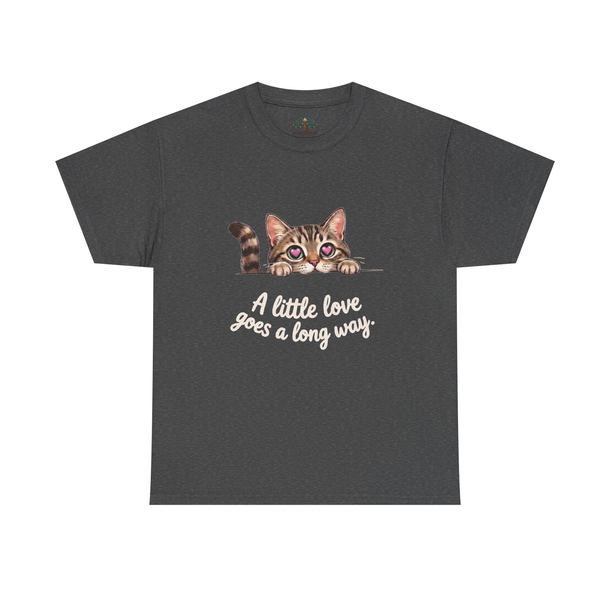 Cat T-Shirt — Cute Kitten "A Little Love Goes a Long Way" Tee