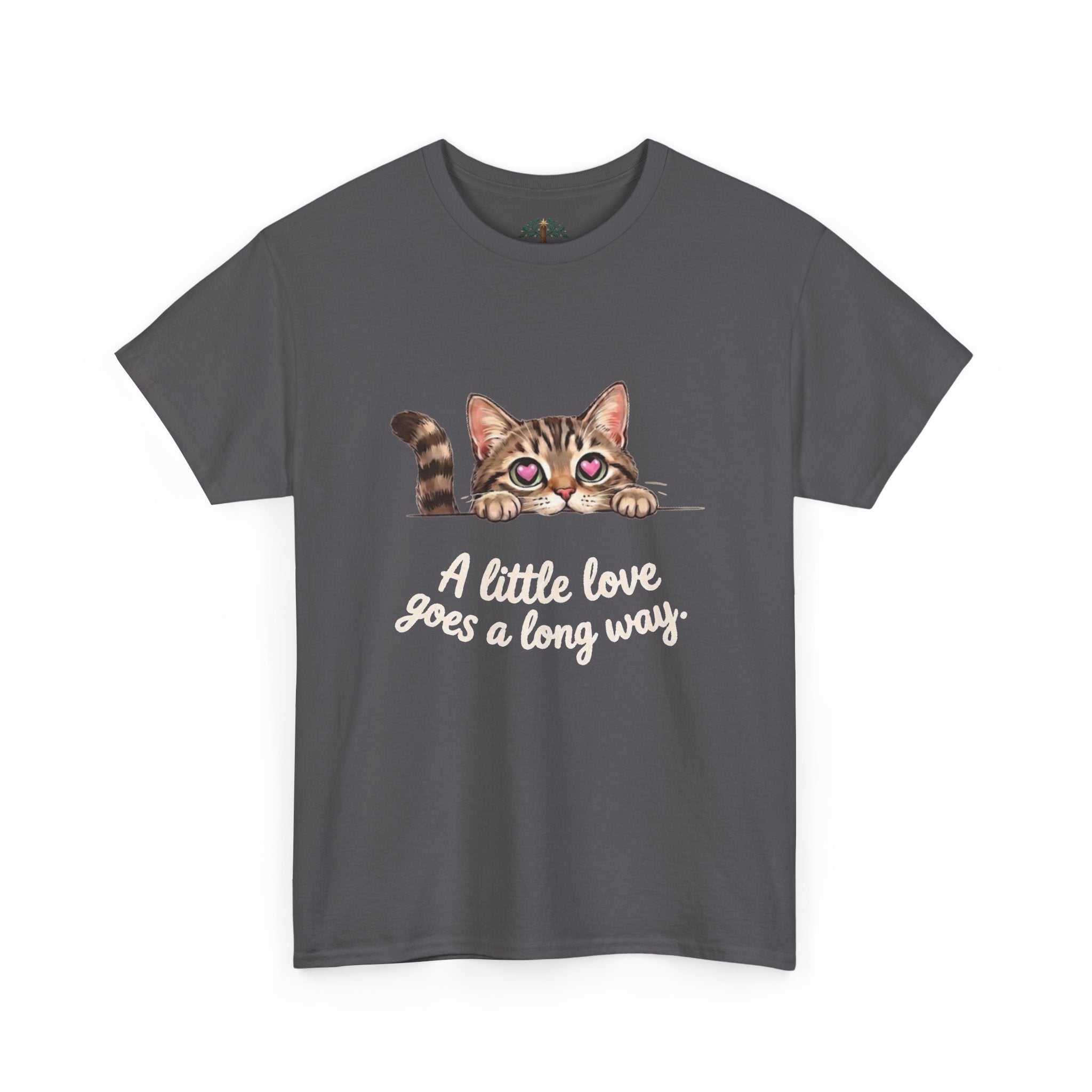 Cat T-Shirt — Cute Kitten "A Little Love Goes a Long Way" Tee