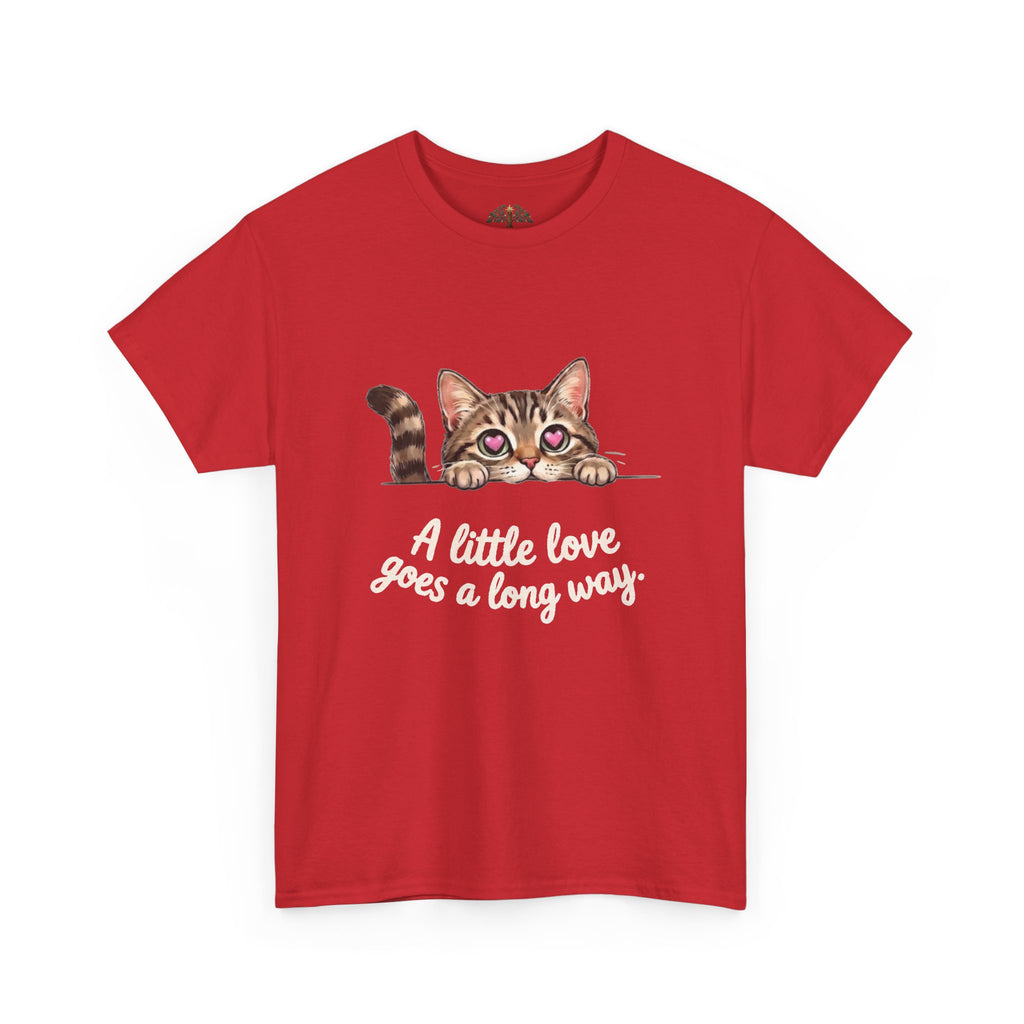 Cat T-Shirt — Cute Kitten "A Little Love Goes a Long Way" Tee