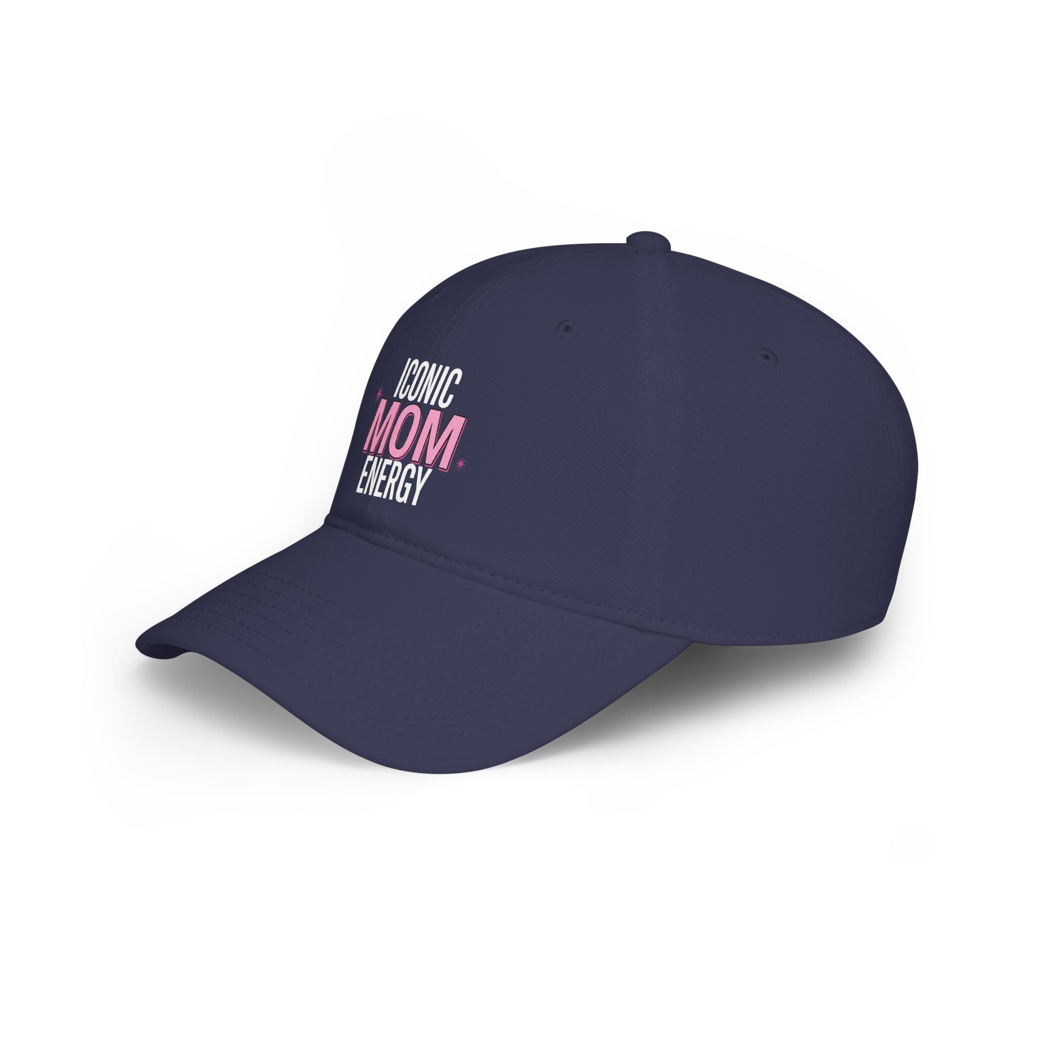 Iconic Mom Energy Low Profile Baseball Cap — Embroidered Graphic Hat