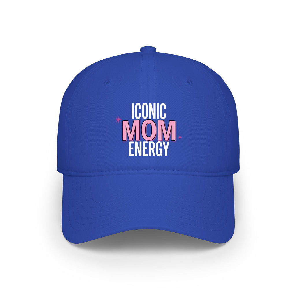Iconic Mom Energy Low Profile Baseball Cap — Embroidered Graphic Hat