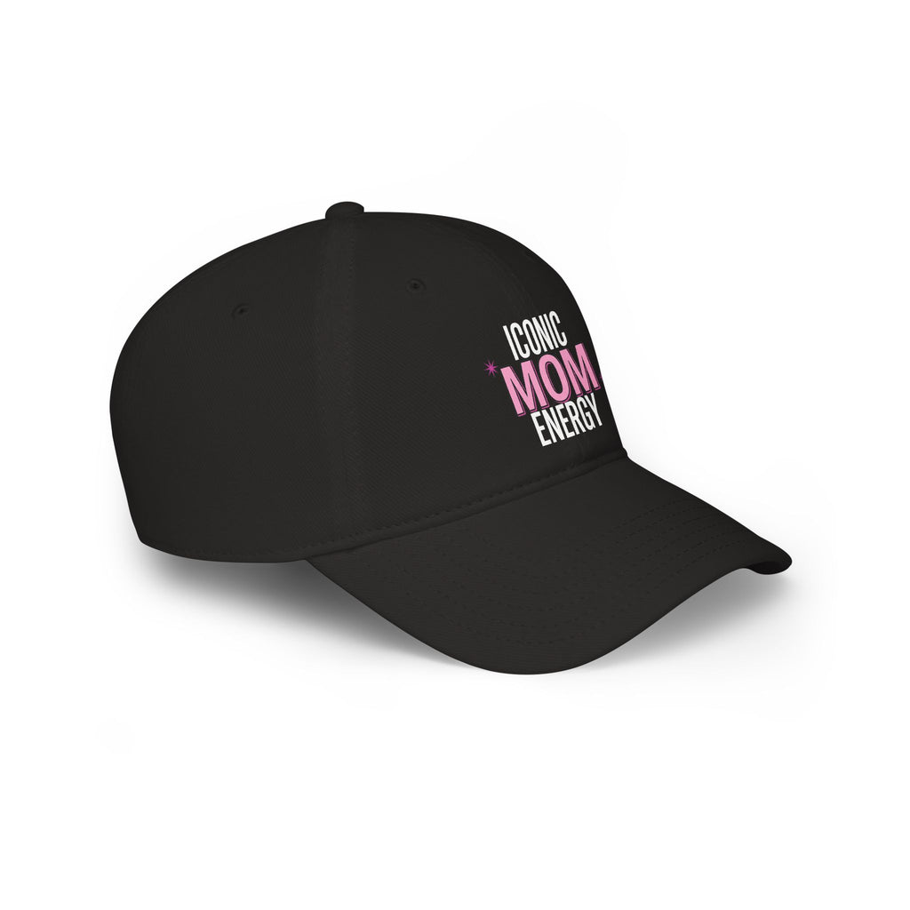Iconic Mom Energy Low Profile Baseball Cap — Embroidered Graphic Hat