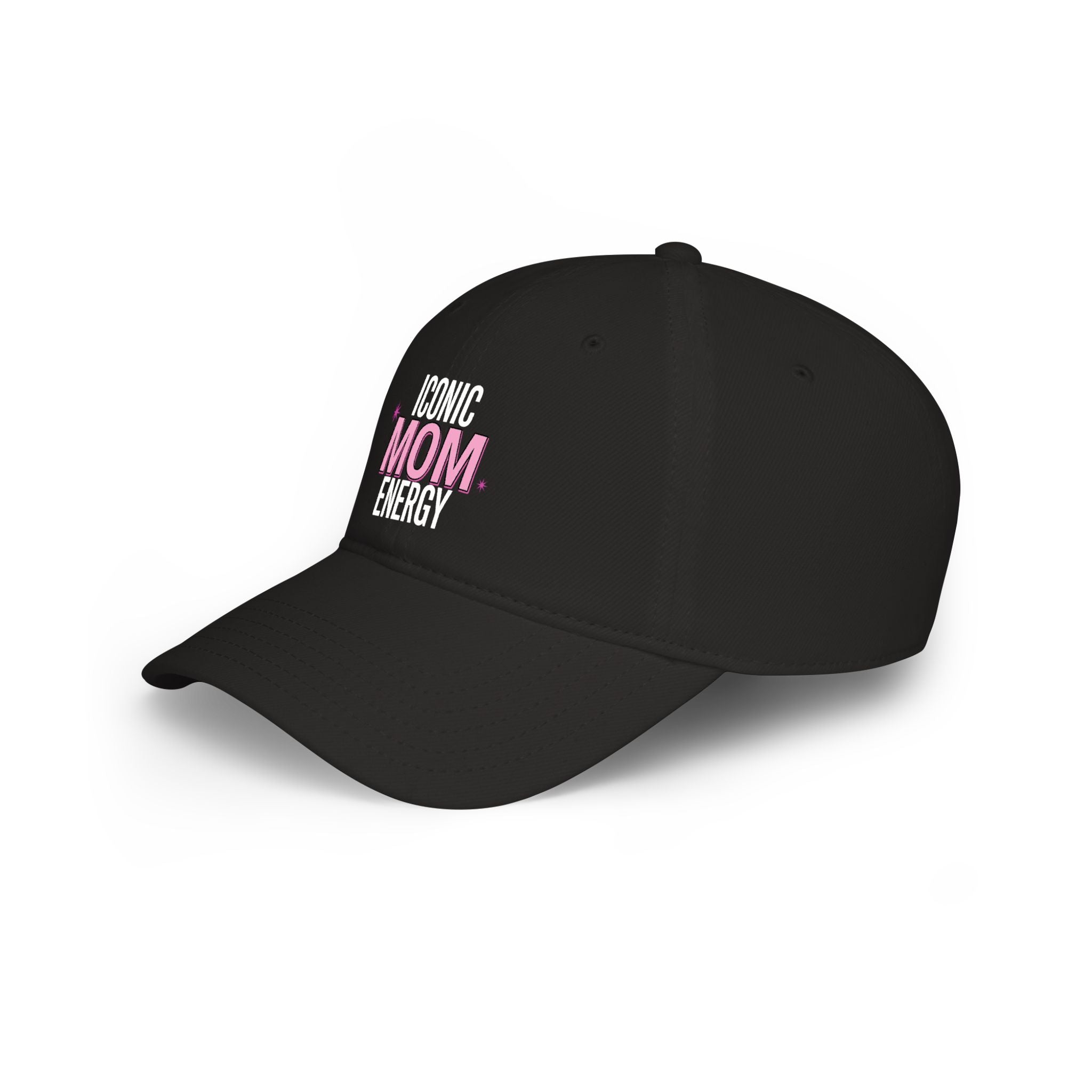 Iconic Mom Energy Low Profile Baseball Cap — Embroidered Graphic Hat