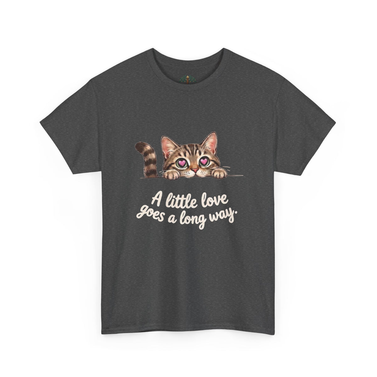 Cat T-Shirt — Cute Kitten "A Little Love Goes a Long Way" Tee