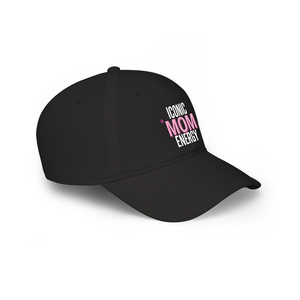 Iconic Mom Energy Low Profile Baseball Cap — Embroidered Graphic Hat