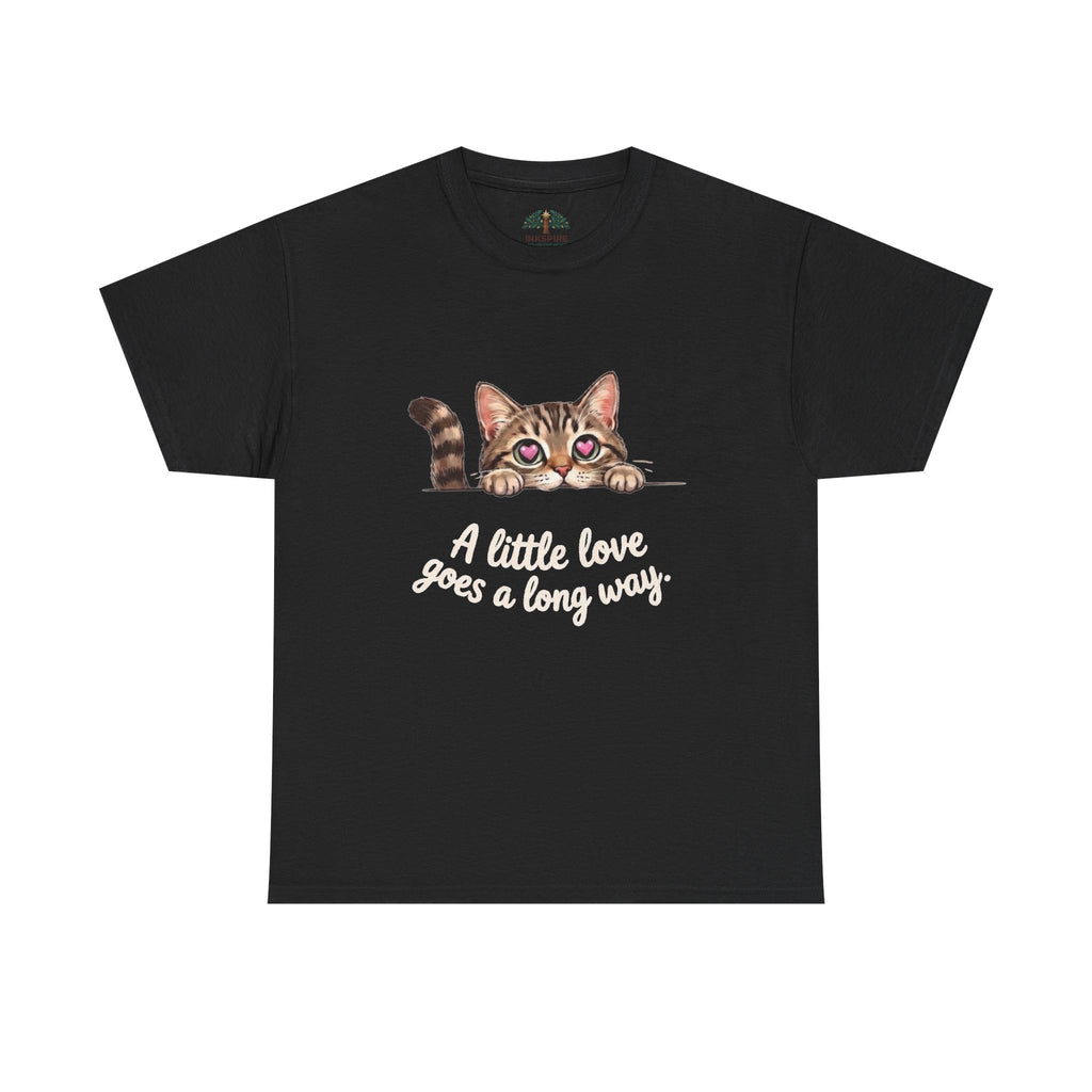 Cat T-Shirt — Cute Kitten "A Little Love Goes a Long Way" Tee