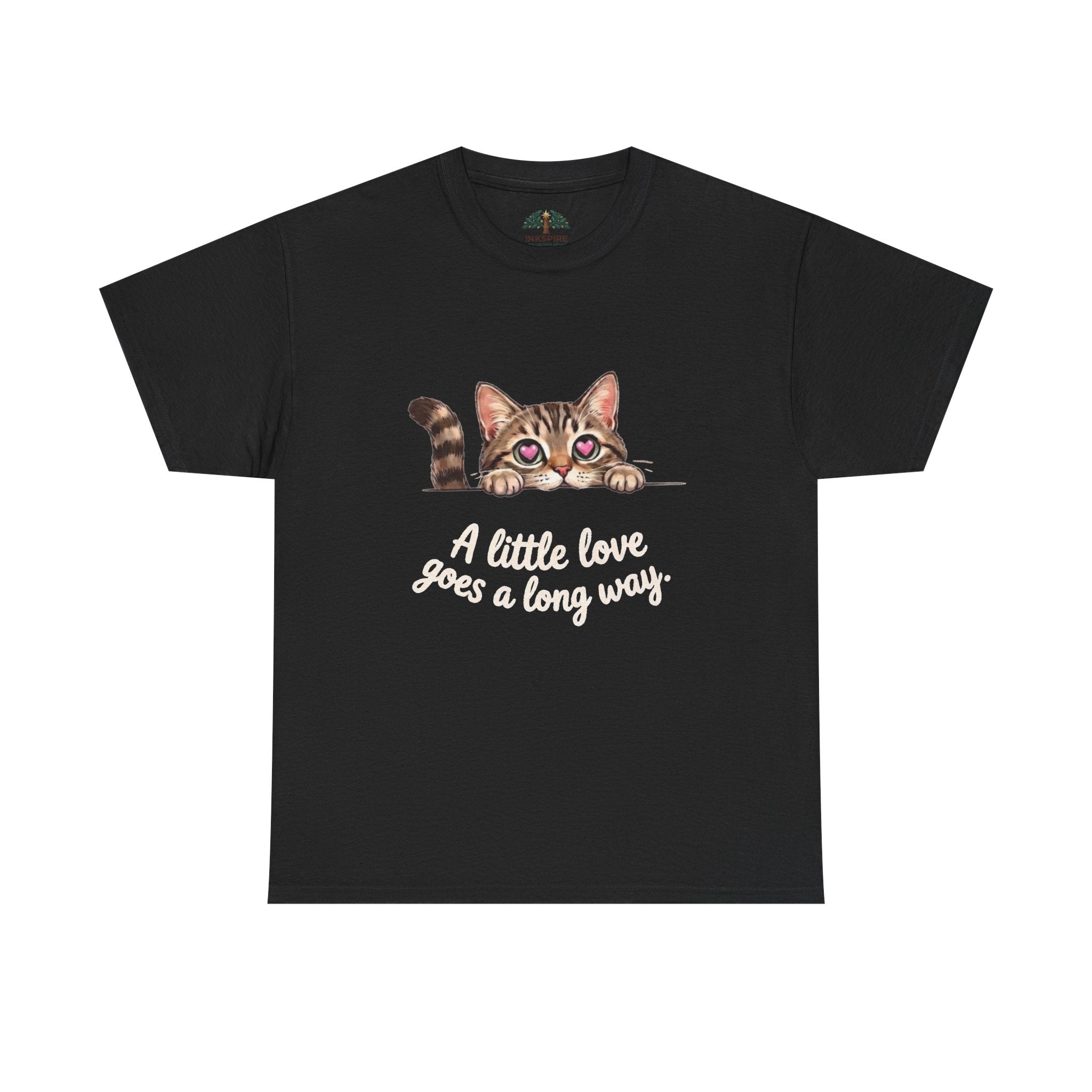 Cat T-Shirt — Cute Kitten "A Little Love Goes a Long Way" Tee