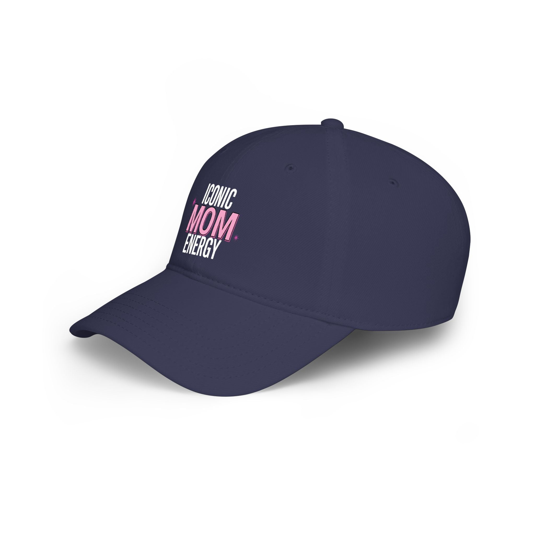 Iconic Mom Energy Low Profile Baseball Cap — Embroidered Graphic Hat
