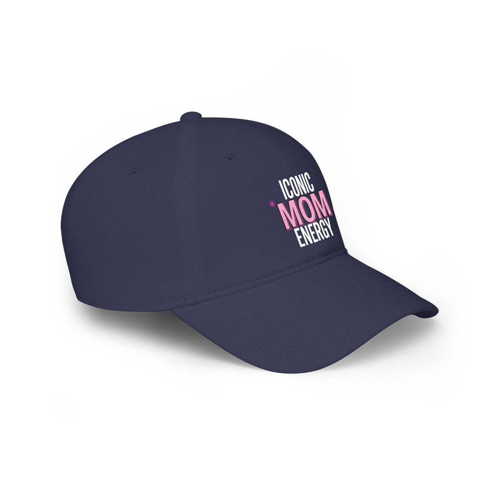 Iconic Mom Energy Low Profile Baseball Cap — Embroidered Graphic Hat
