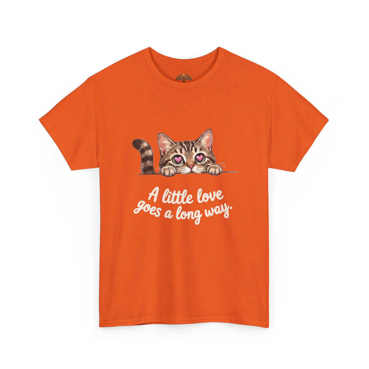 Cat T-Shirt — Cute Kitten "A Little Love Goes a Long Way" Tee