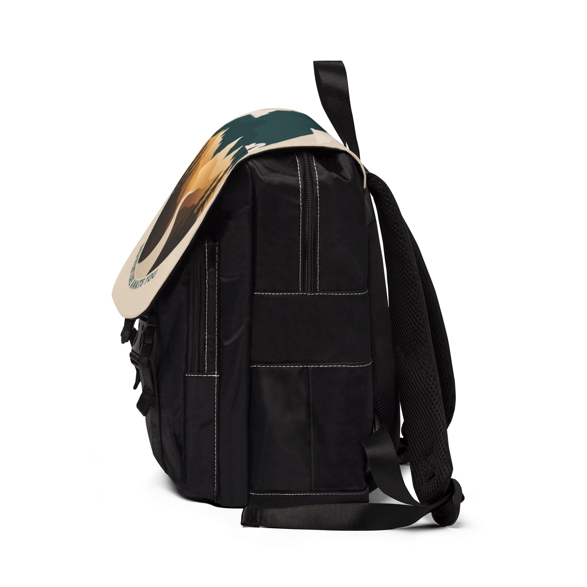 Adventure Awaits Shoulder Backpack — Scenic Mountain Daypack