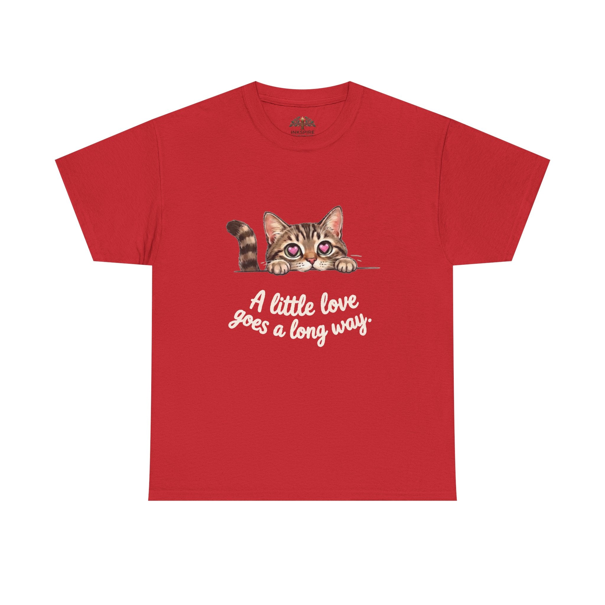 Cat T-Shirt — Cute Kitten "A Little Love Goes a Long Way" Tee